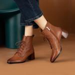 Handcrafted Genuine Leather Women's Shoes: Elegance in Every Stitch(Echengdu2336)