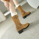 Handcrafted Leather Women's Shoes: Elegant Luxury Craftsmanship(Echengdu2337)