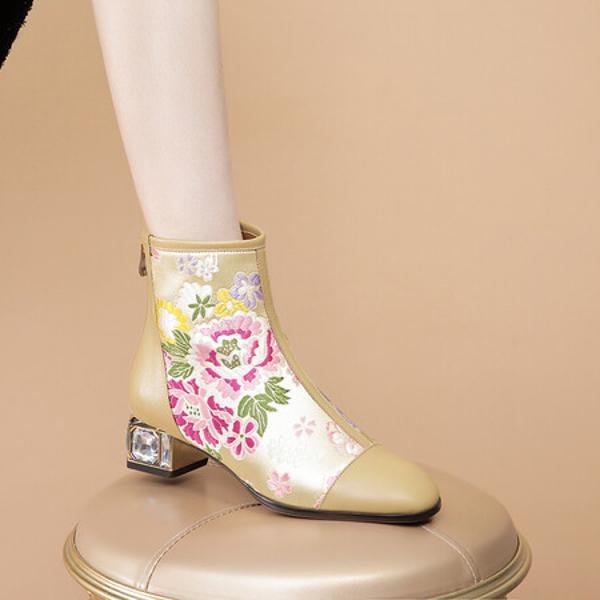 Handcrafted Genuine Leather Women's Shoes: Luxurious Elegance(Echengdu2348)