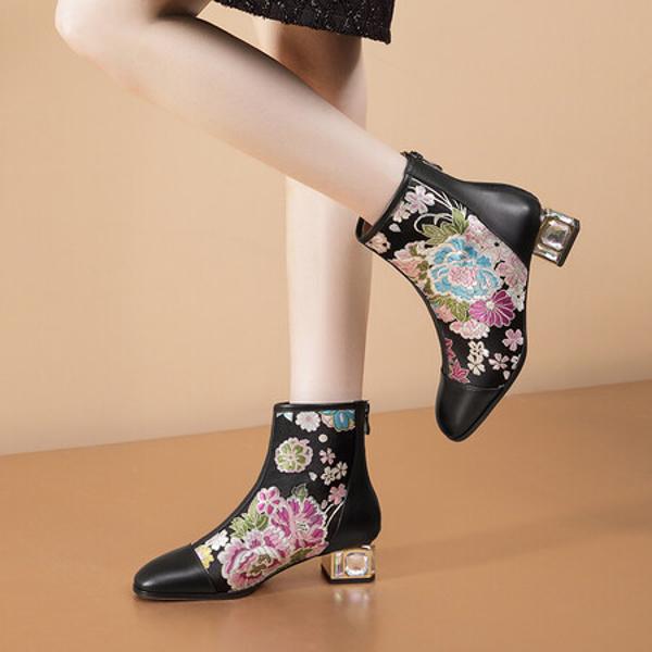 Handcrafted Genuine Leather Women's Shoes: Luxurious Elegance(Echengdu2348)