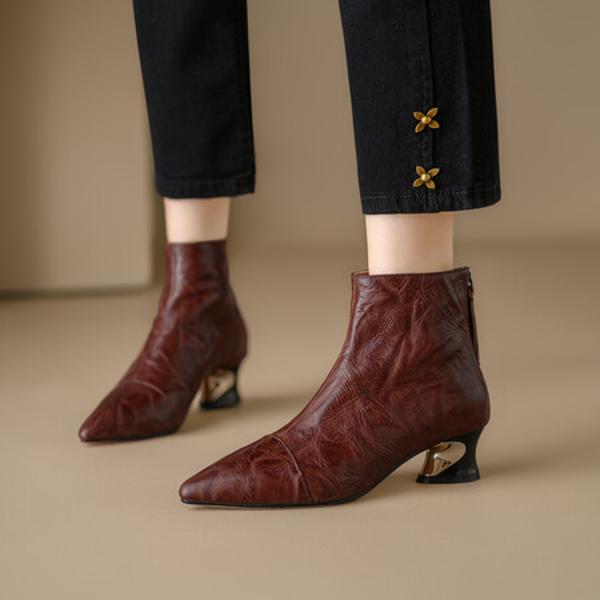 Handcrafted Leather Women's Shoes: Luxury Elegance(Echengdu1月-31)