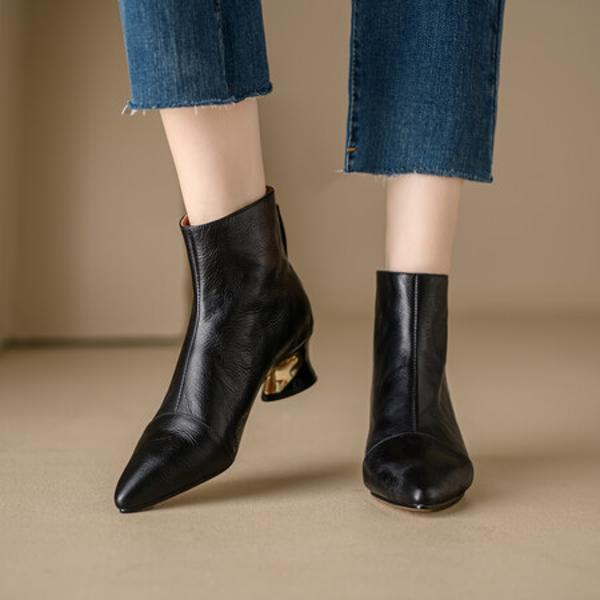 Luxury Handmade Leather Women's Shoes with Exquisite Craftsmanship(Echengdu2月-31)