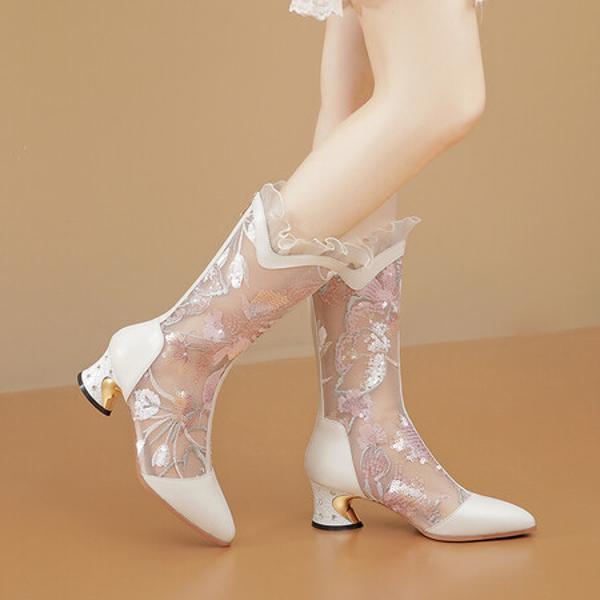 Exquisite Handcrafted Leather Women’s Shoes: Luxury & Elegance(Echengdu2413)