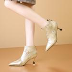 Elegant Handcrafted Genuine Leather Women’s Shoes of Luxury Craftsmanship(Echengdu2447)