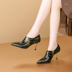 Elegantly Crafted Luxury Genuine Leather Handcrafted Women's Shoes(Echengdu2441)