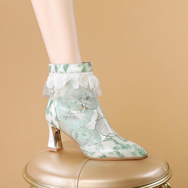 Handcrafted Luxury Leather Women's Shoes, Elegant Design(Echengdu2448)