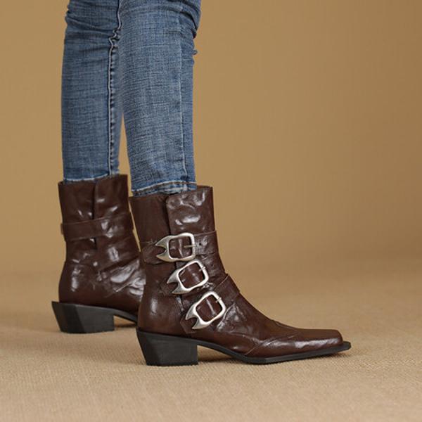 Exquisite Handcrafted Leather Women's Shoes for Timeless Elegance(Echengdu1月-55)