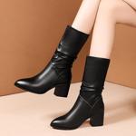 Elegant Handmade Leather Women's Shoes - Luxury Craftsmanship(Echengdu2476)