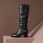 Elegant Handmade Leather Women's Shoes - Luxury Craftsmanship(Echengdu2476)