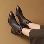 Handcrafted Luxe Leather Women's Shoes: Elegance in Every Stitch(Echengdu2482)