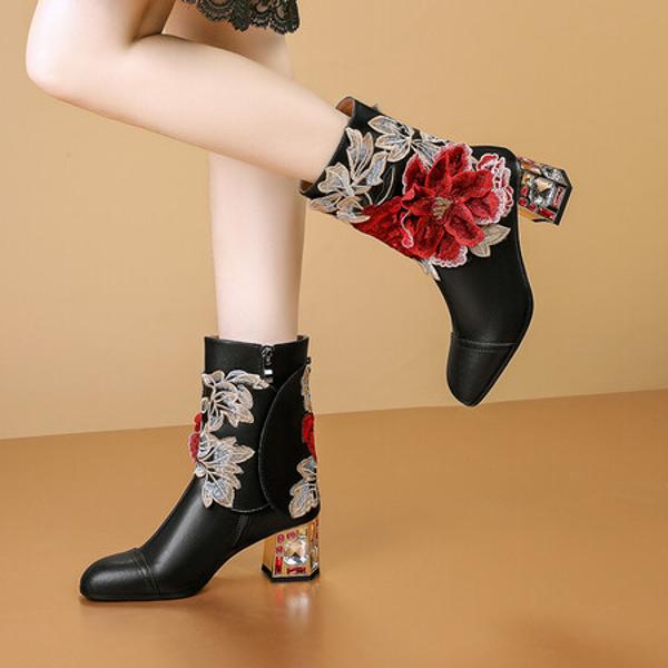 Luxury Handcrafted Leather Women's Shoes - Elegance(Echengdu2453)