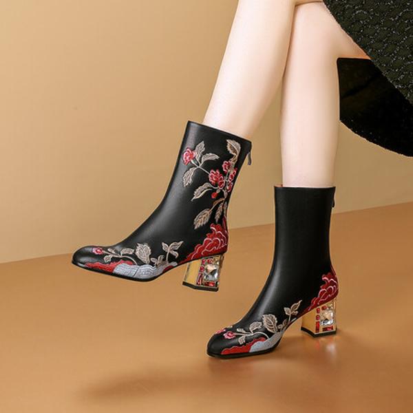 Elegant Handcrafted Genuine Leather Women's Shoes of Luxury。(Echengdu1月-64)