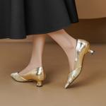 Handcrafted Genuine Leather Women's Shoes: Luxurious Elegance.(Echengdu2509)