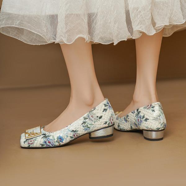 Elegant Handcrafted Leather Women's Shoes - Luxurious Craftsmanship & Quality(Echengdu2504)