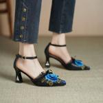 Elegant Handcrafted Genuine Leather Women's Shoes - Luxury Craftsmanship(Echengdu2520)