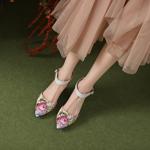 Elegant Handmade Leather Women’s Shoes of Luxury Quality(Echengdu2523)