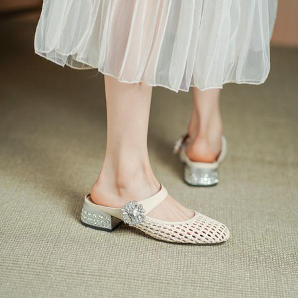 Elegant Luxury Handmade Leather Women's Shoes(Echengdu2526)