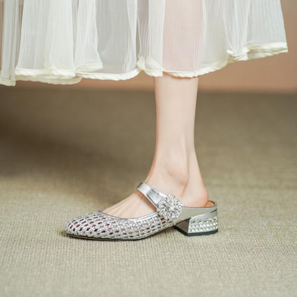 Elegant Luxury Handmade Leather Women's Shoes(Echengdu2526)