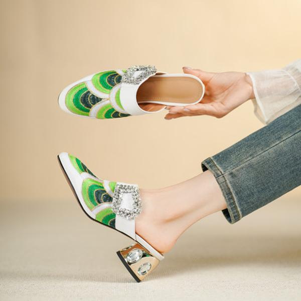 Exquisite Handcrafted Leather Women's Shoes, Luxurious Elegance(Echengdu2528)