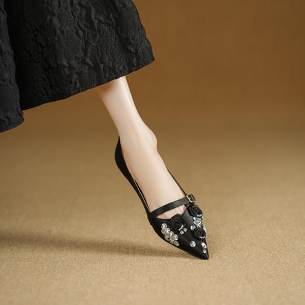 Exquisite Handcrafted Leather Women's Shoes for Elegant Luxury(Echengdu2533)