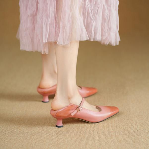 Elegant Handcrafted Leather Women's Shoes - Luxury Quality(Echengdu2534)