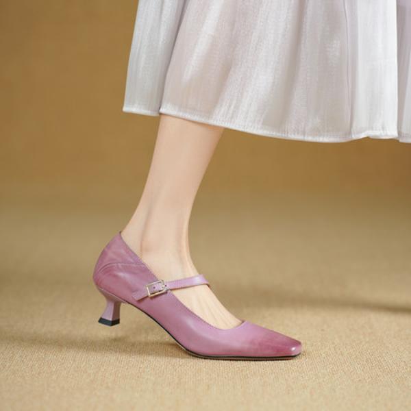 Elegant Handcrafted Leather Women's Shoes - Luxury Quality(Echengdu2534)