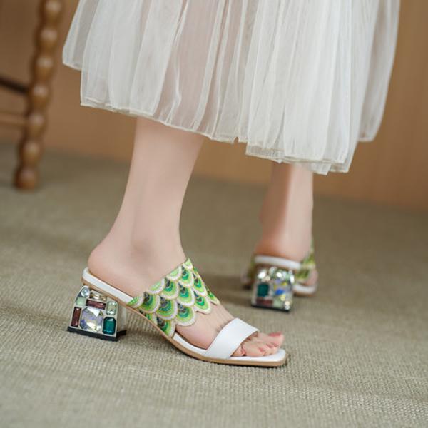 Elegantly Crafted Genuine Leather Handcrafted Women's Shoes for Luxury Existence(Echengdu2535)