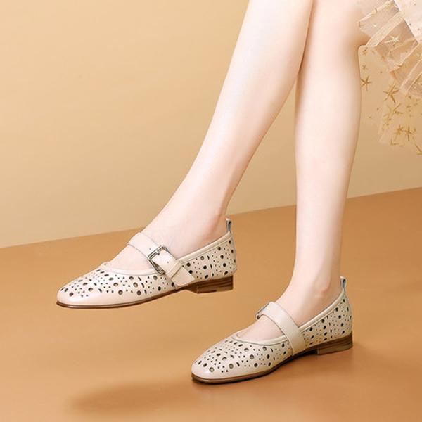 Elegant Handcrafted Leather Women's Shoes with Exquisite Craftsmanship(Echengdu1月-29)