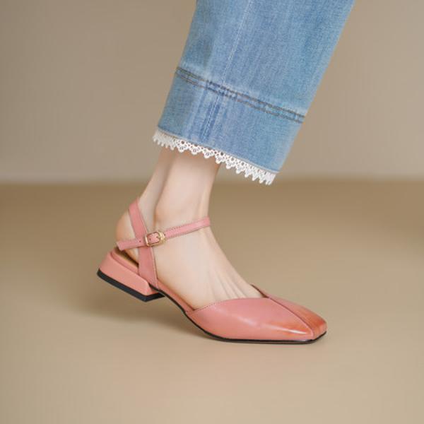 Handcrafted Luxury Leather Women's Shoes with Exquisite Craftsmanship(Echengdu2555)