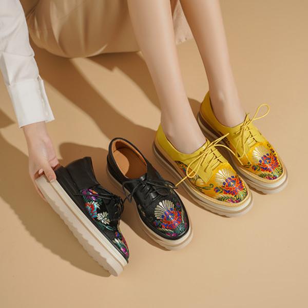 Exquisite Handcrafted Genuine Leather Women's Shoes for Elegance(Echengdu1月-08)