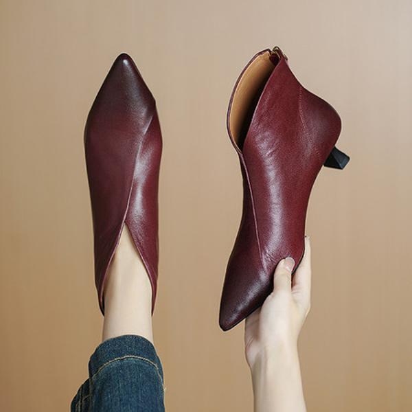 Elegantly Crafted Genuine Leather Handcrafted Women’s Shoes(Echengdu2575)