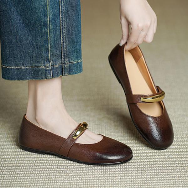 Handcrafted Leather Women's Shoes: Elegant Luxury with Fine Craftsmanship(Echengdu2571)