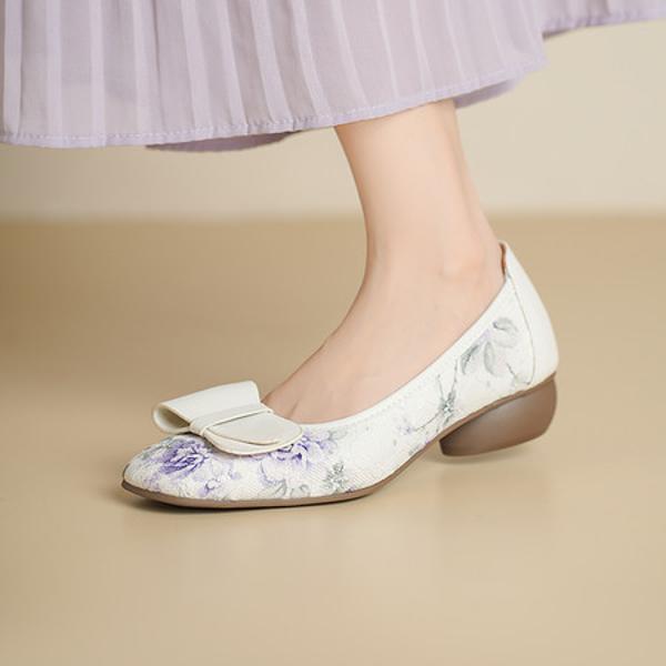 Handcrafted Genuine Leather Women's Shoes - Luxurious Elegance(Echengdu2583)