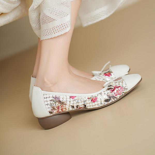 Exquisite Handcrafted Genuine Leather Women's Shoes - Luxurious Elegance(Echengdu2584)