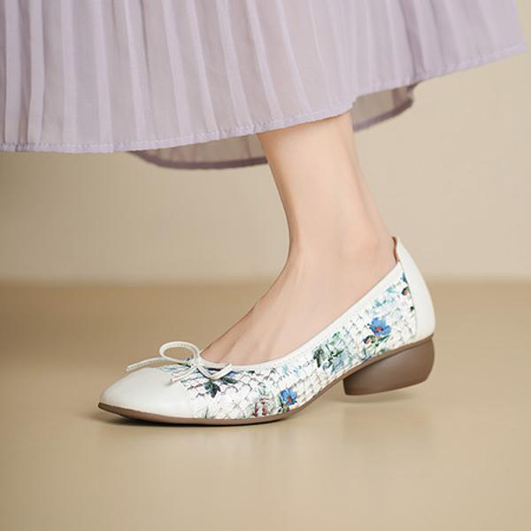 Exquisite Handcrafted Genuine Leather Women's Shoes - Luxurious Elegance(Echengdu2584)