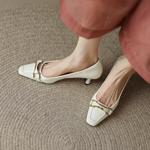 Elegant Handcrafted Genuine Leather Women's Shoes: Luxury Meets Artisanal Craftsmanship(EcqiH-178)