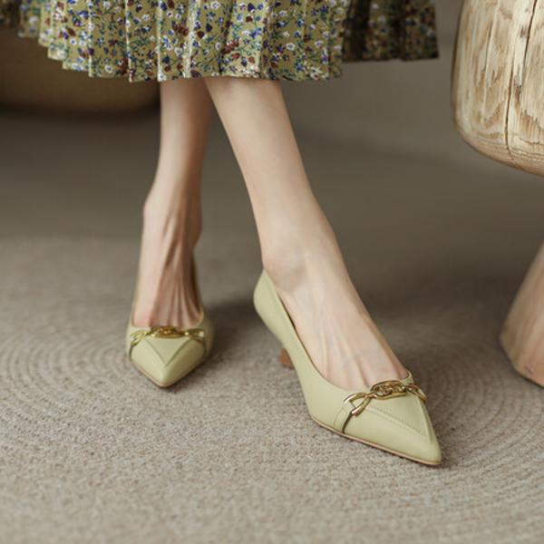 Elegant Handcrafted Leather Women's Shoes of Luxury Quality(EcqiH-158)