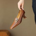 Handcrafted Luxury Leather Women’s Shoes: Pure Elegance(EcqiHL-1788)
