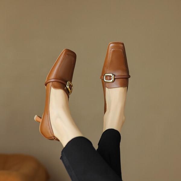 Handcrafted Luxury Leather Women’s Shoes: Pure Elegance(EcqiHL-1788)