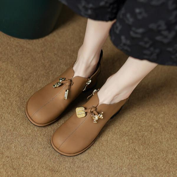 Handcrafted Genuine Leather Women's Shoes: Luxury with Elegance(EcqiHL-495)