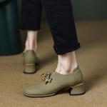 Handcrafted Genuine Leather Women's Shoes: Luxury with Elegance(EcqiHL-495)