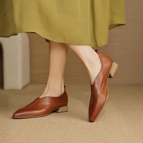 Elegant Handcrafted Leather Women's Shoes - Luxury Artistry and Quality(EcqiH-2608)