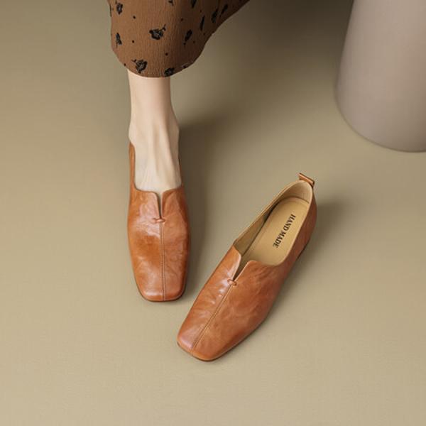 Handcrafted Leather Women’s Shoes: Elegant Luxury(EcqiH-2621)
