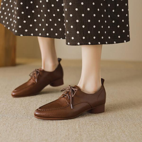 Elegant Handmade Leather Women's Shoes: Luxury Craftsmanship & Quality(EcqiH-2639)