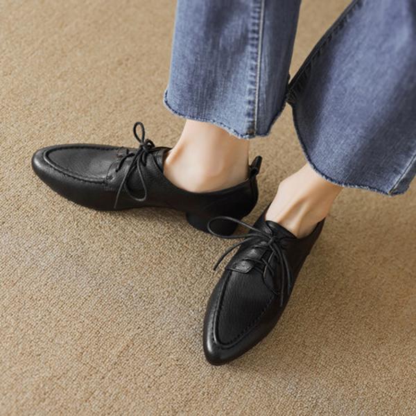 Elegant Handmade Leather Women's Shoes: Luxury Craftsmanship & Quality(EcqiH-2639)