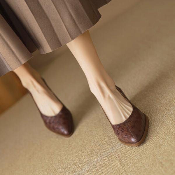 Exquisite Handcrafted Leather Shoes for Elegant Women(EcqiH-2696)