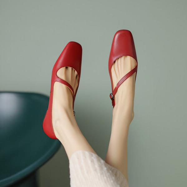 Handcrafted Genuine Leather Women's Shoes: Luxury, Elegance, and Quality(EcqiH-1742)