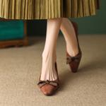 Elegant Handcrafted Leather Women’s Shoes: Luxurious Artistry.(EcqiHL-1271)