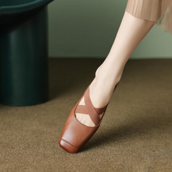 Handcrafted Luxury Leather Women's Shoes: Elegance Redefined(EcqiH-1805)