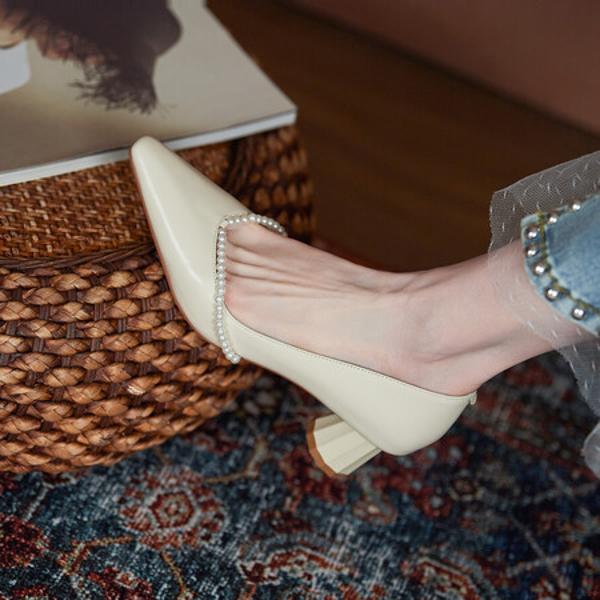 Elegance in Handcrafted Genuine Leather Women's Shoes(EcqiT-2061)